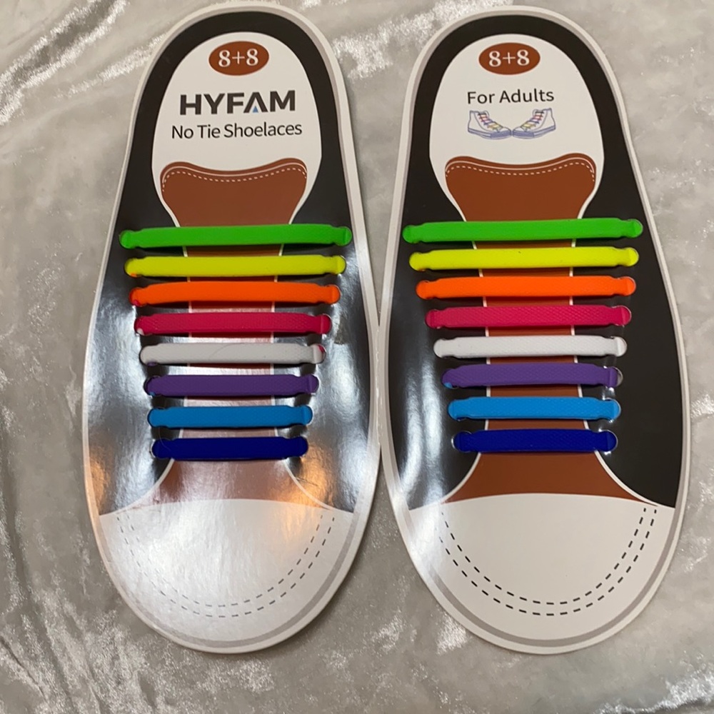 Hyfam No Toe Shoelaces Adult Rainbow